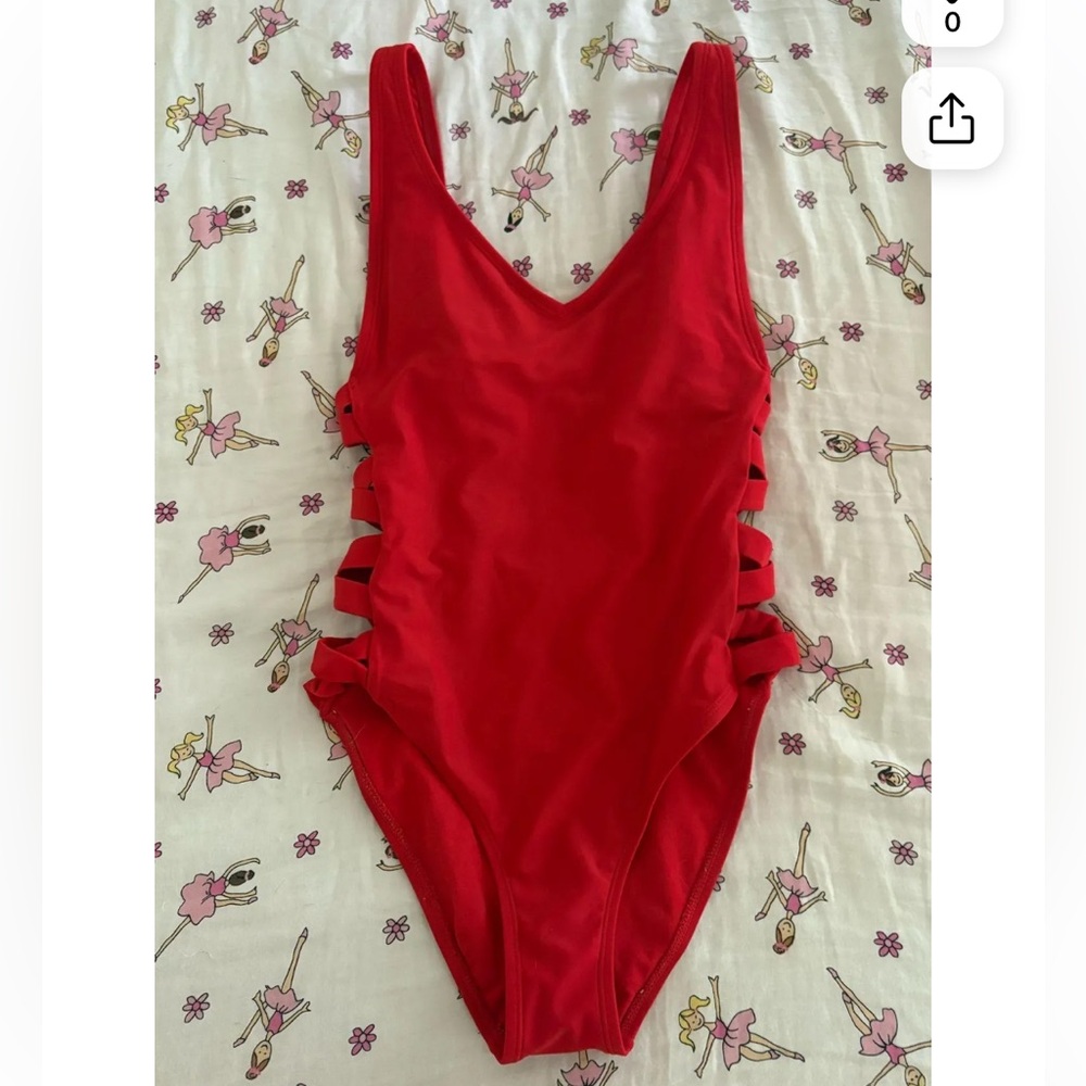 Xhilaration Red Women's Swim Bodysuit